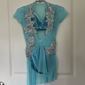 Light blue one piece dance costume